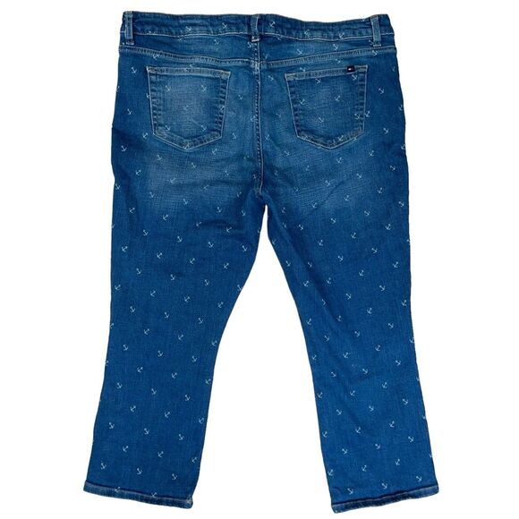 Tommy Hilfiger Jeans Cropped Nautical Anchors Plus Size - Picture 4 of 9